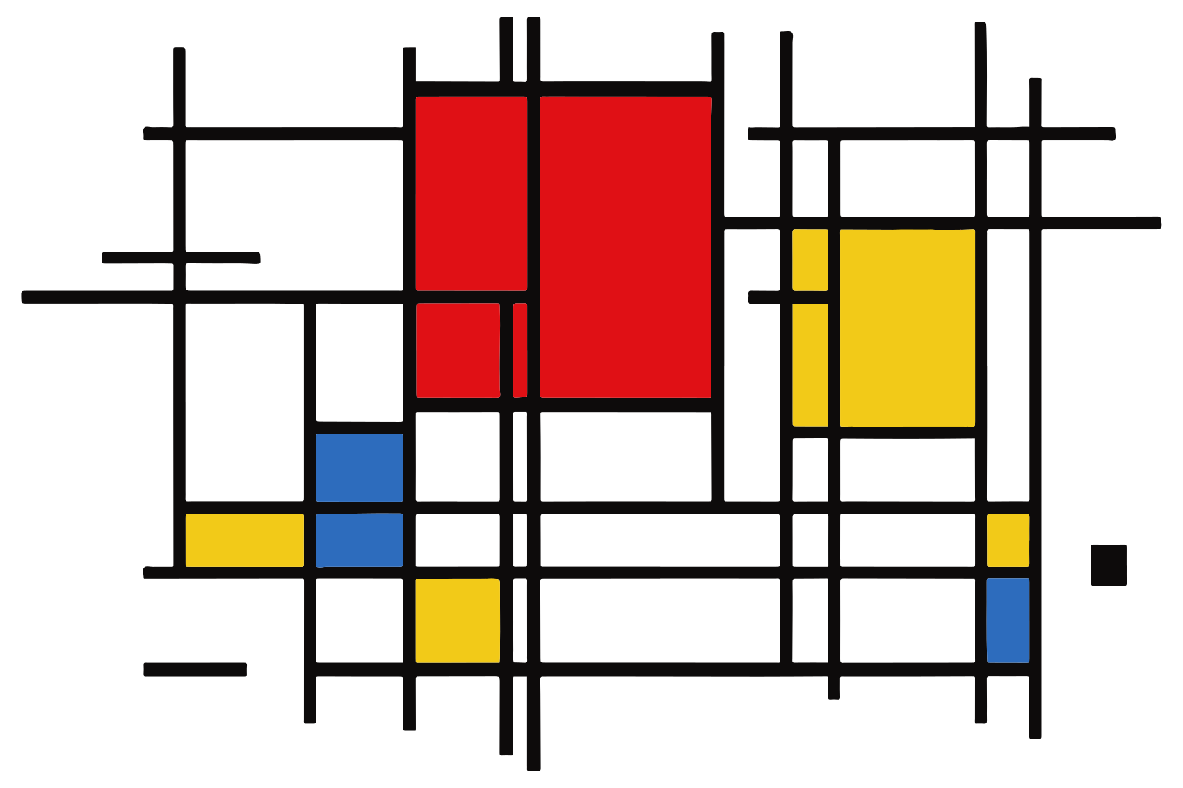 Geometric vinyl rug in geometric lines art - TenStickers