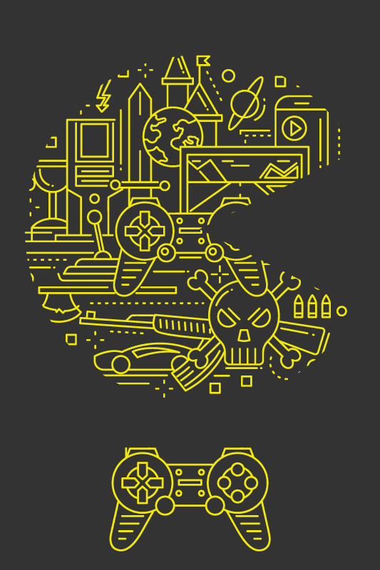 Vinyl rug gaming yellow pacifier - TenStickers