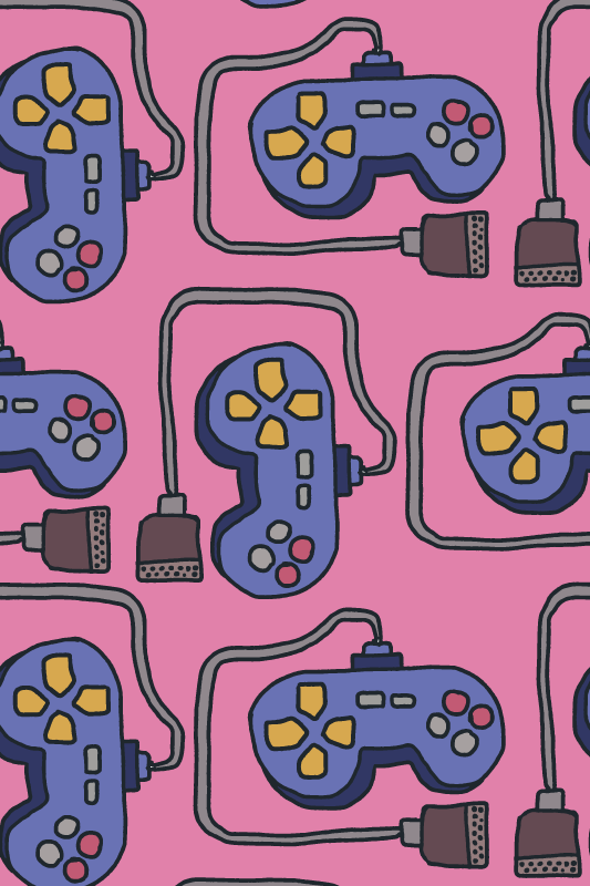 Vinyl rug gaming retro controller design - TenStickers
