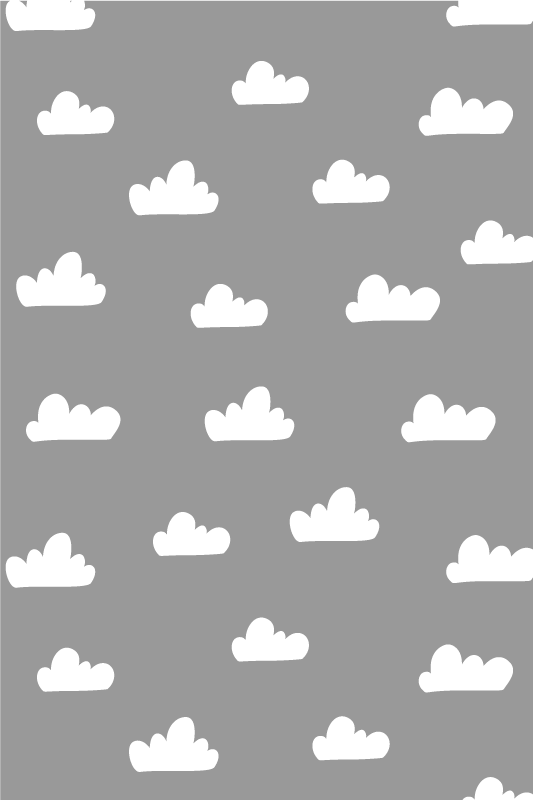 Grey vinyl rug cloudy skies - TenStickers