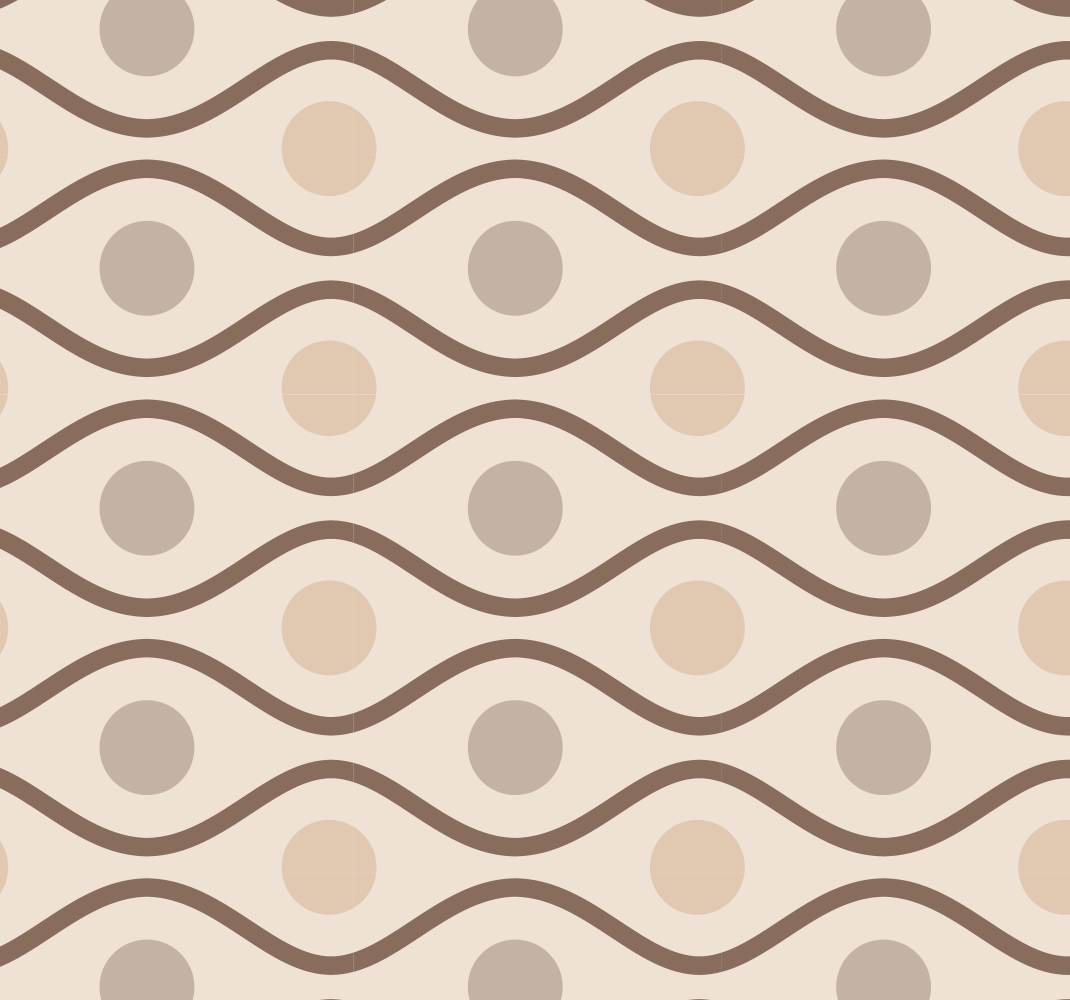 Beige vinyl rug in 70s style - TenStickers