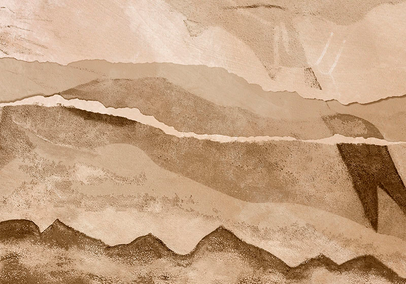 Beige vinyl rug with paper strips design - TenStickers