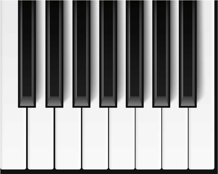 White vinyl rug with piano keys design - TenStickers