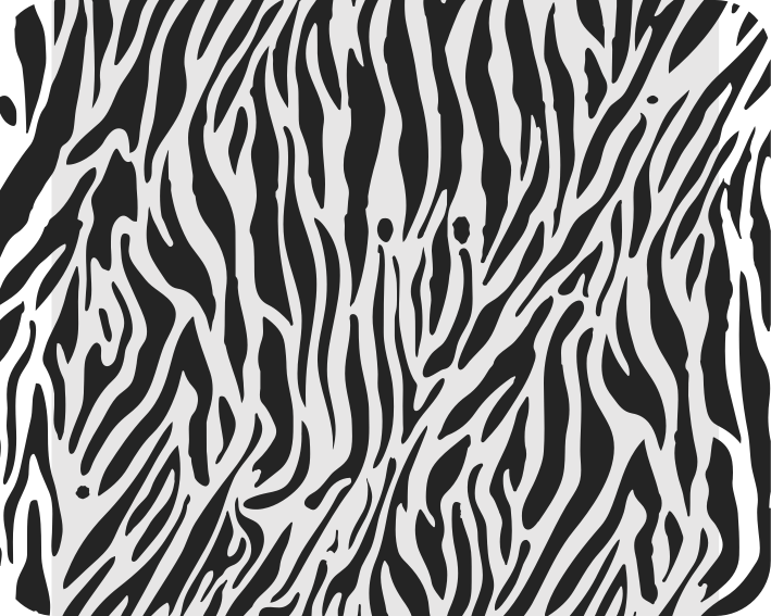 White vinyl rug with zebra print design - TenStickers