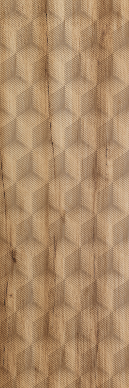 Brown vinyl rug in brown oak diamond pattern - TenStickers