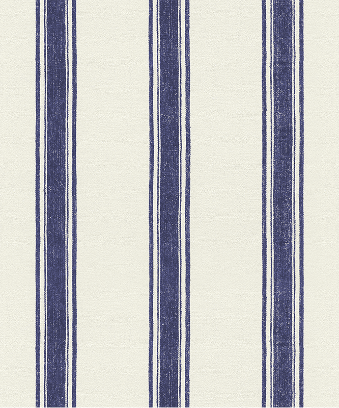 Outdoor vinyl rug in navy blue vertical stripes - TenStickers