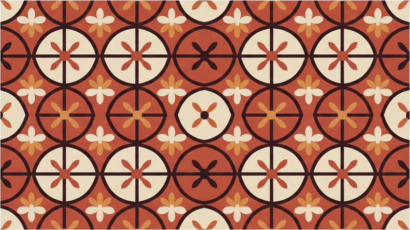 Red vinyl rug in rojo color for vibrant decor - TenStickers