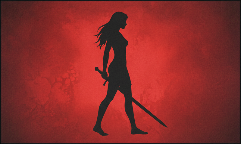 Red vinyl rug inspired by anime asuna - TenStickers