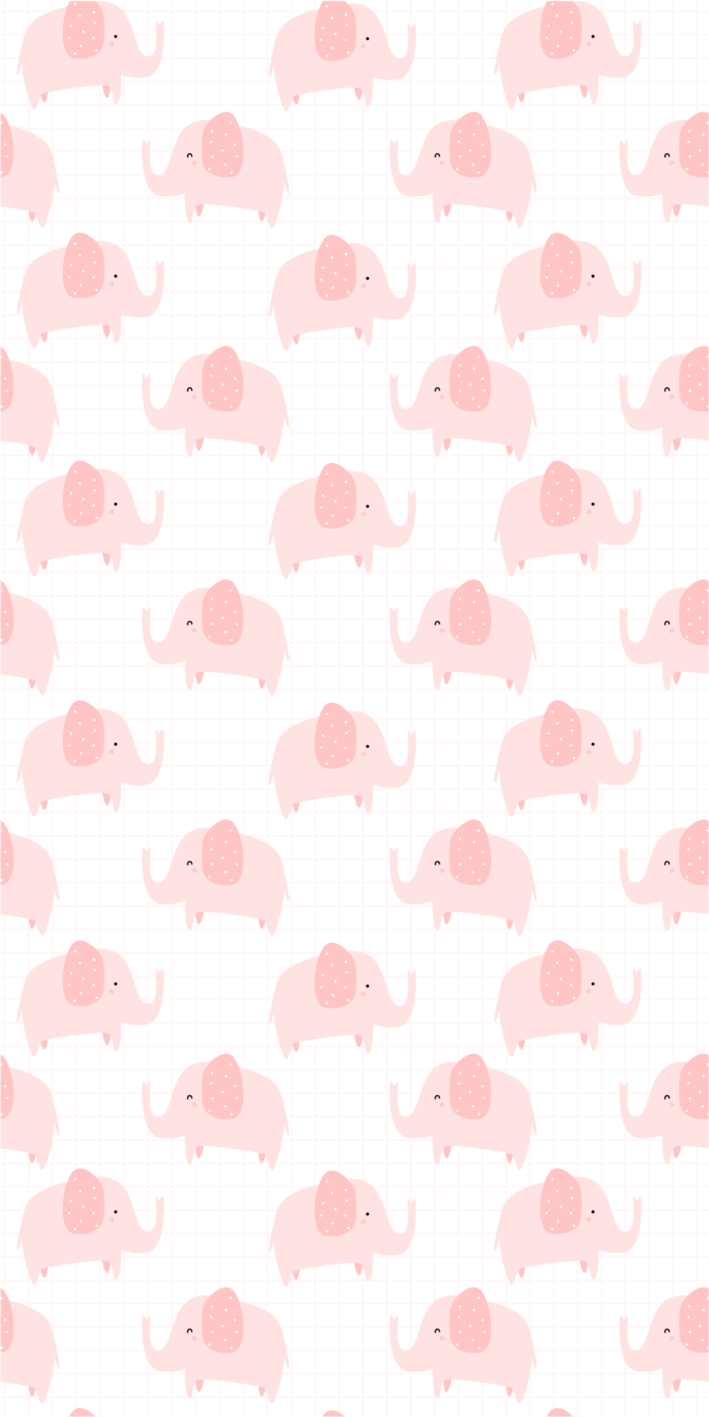 Pink vinyl rug pink elephants - TenStickers