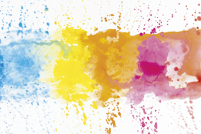 Watercolour splash modern vinyl rug - TenStickers