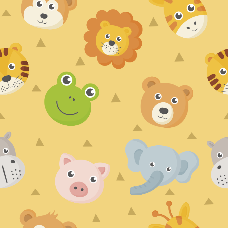 Colorful Animal Play Area nursery rugs - TenStickers