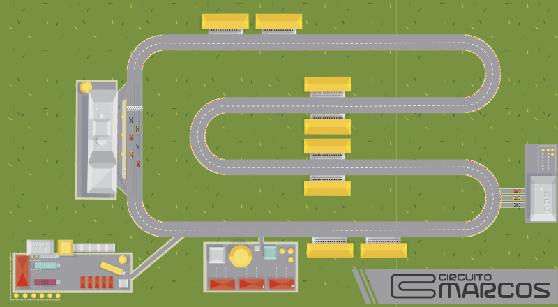 Racetrack Playground custom vinyl rug - TenStickers