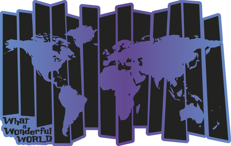 World map vinyl rug in a wonderful world design - TenStickers