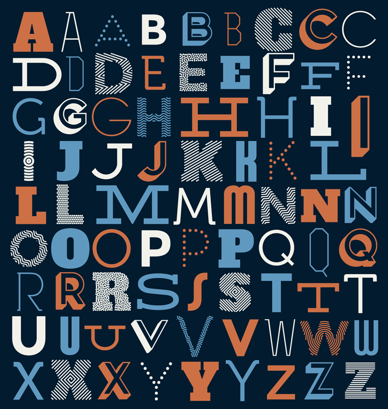 Alphabet Mastery alphabet vinyl rug - TenStickers