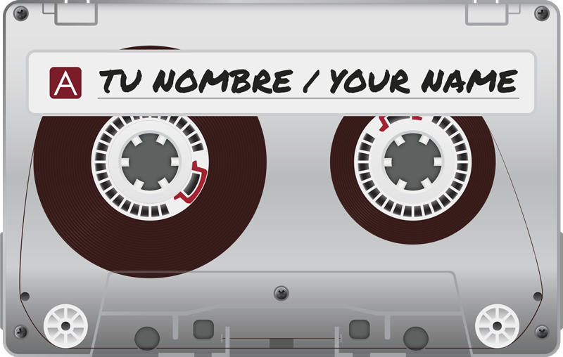 Personalized Cassette custom vinyl rug - TenStickers