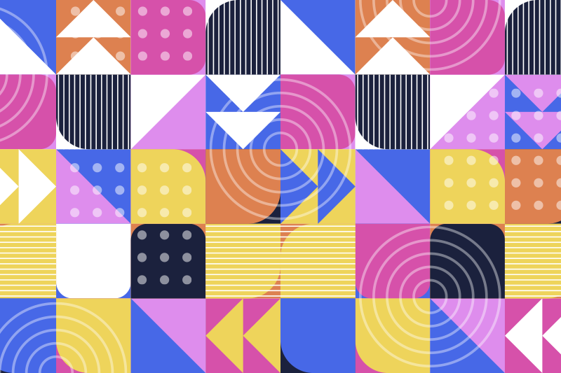 Geometric vinyl rug geometric pattern play - TenStickers