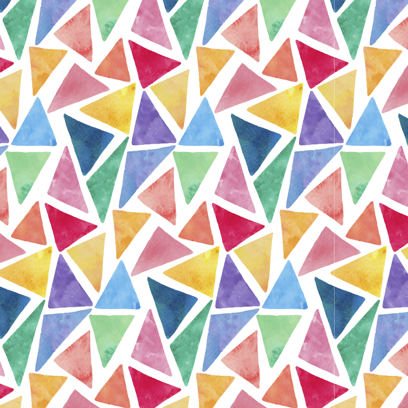 Colorful Triangles geometric vinyl rug - TenStickers