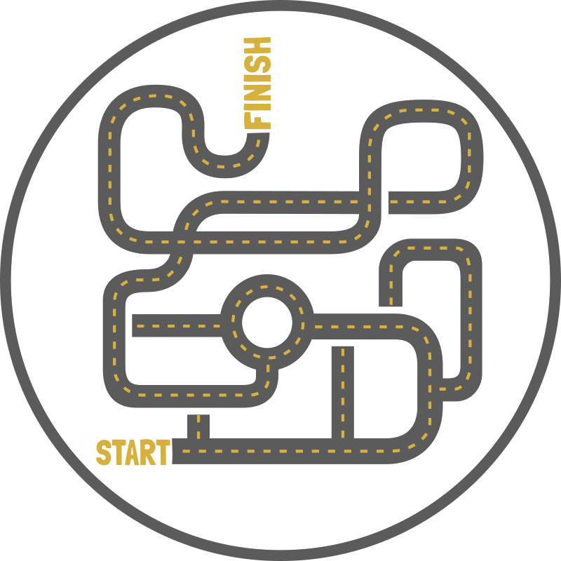 Roadway Adventure vinyl rug gaming - TenStickers