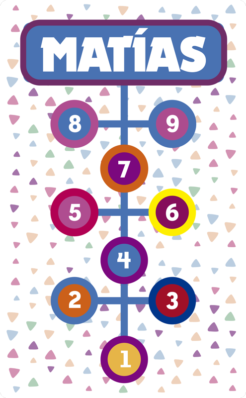 Funny customizable hopscotch game vinyl rug - TenStickers