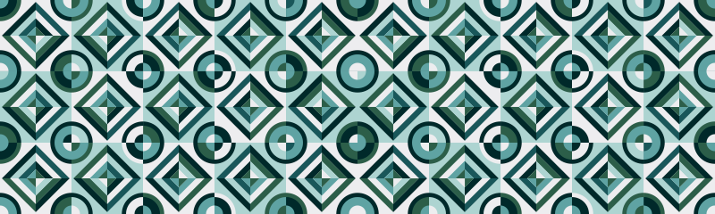 Geometric Kitchen Runner tile vinyl rug - TenStickers