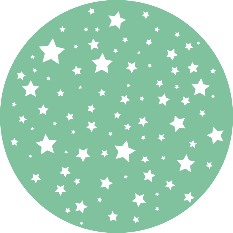 Starry Play Circle star vinyl rug - TenStickers