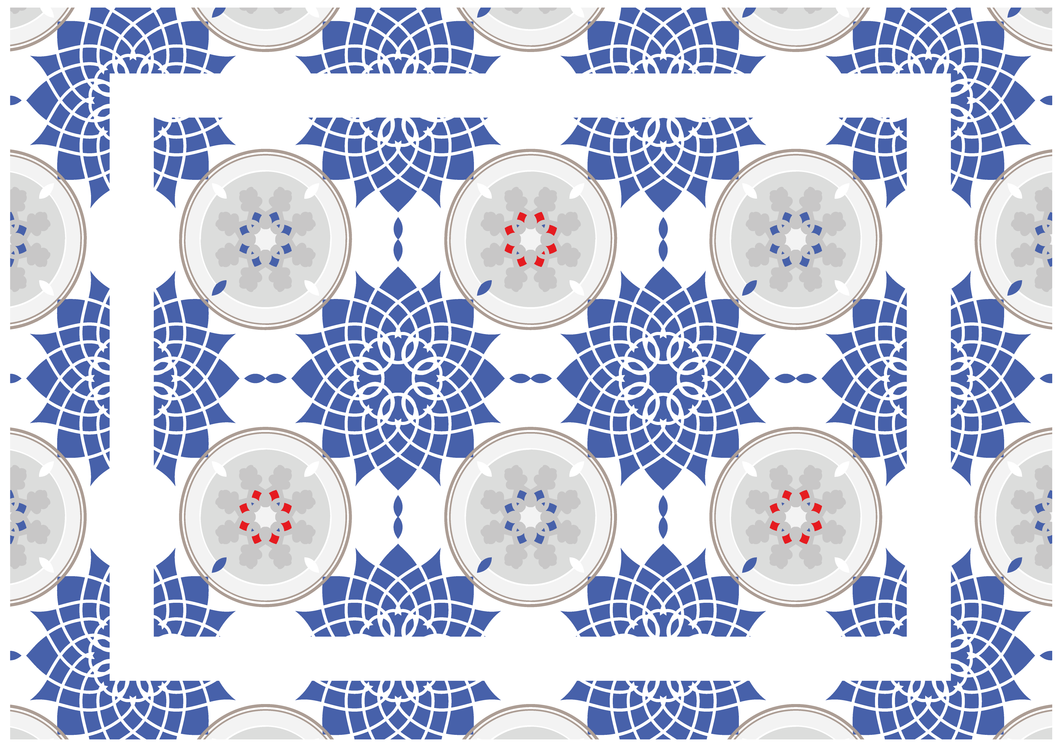 Mosaic vinyl rug mosaic pattern play - TenStickers