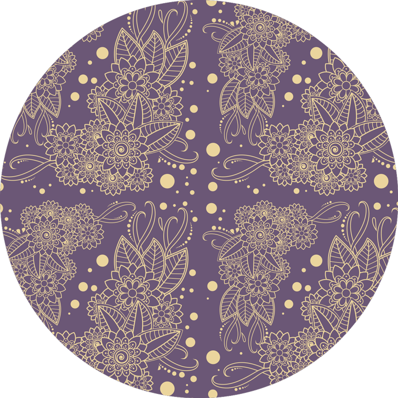 Mandala vinyl rug mandala pattern sophistication - TenStickers