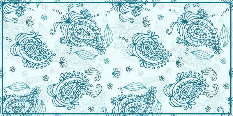 Mandala vinyl rug mandala paisley harmony - TenStickers