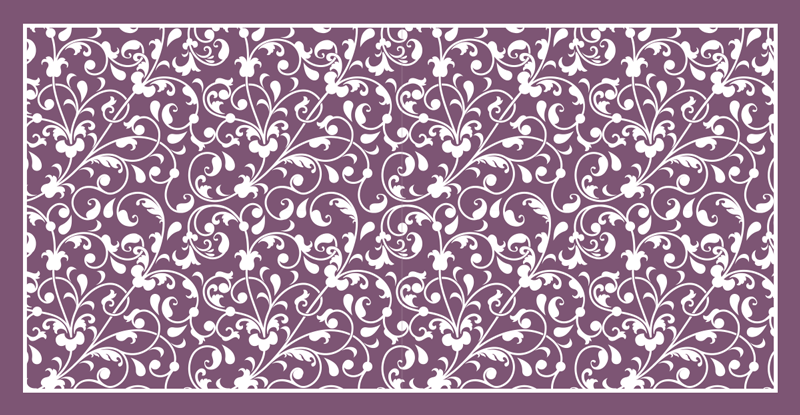 Elegant Swirl Pattern vinyl rug flowers - TenStickers