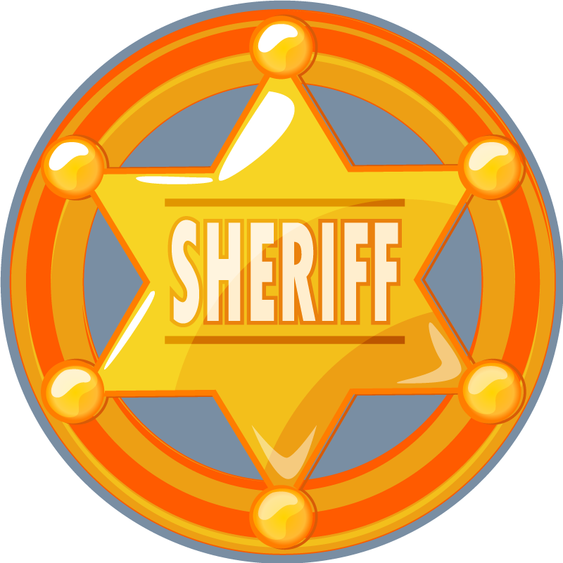 Sheriff Badge vinyl rug gaming - TenStickers