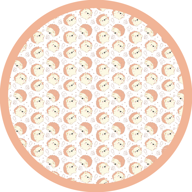 Lion Circular Pattern nursery vinyl rug - TenStickers