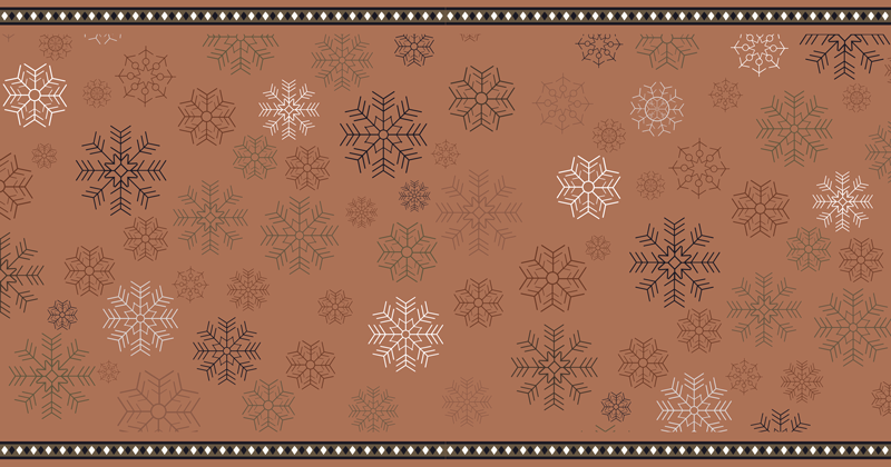 Snowflake Motif vinyl rug flowers - TenStickers