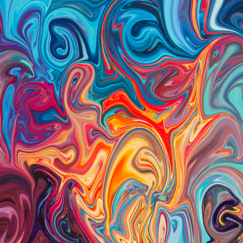 Swirling Colors texture vinyl rug - TenStickers