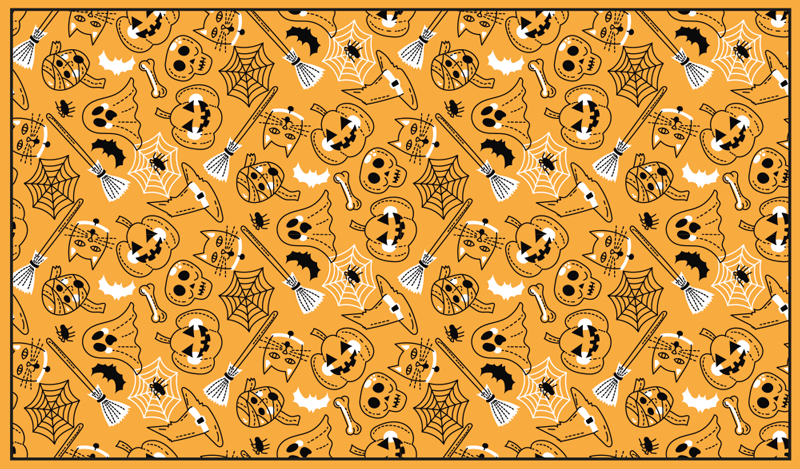 Halloween vinyl rug spooky halloween design - TenStickers