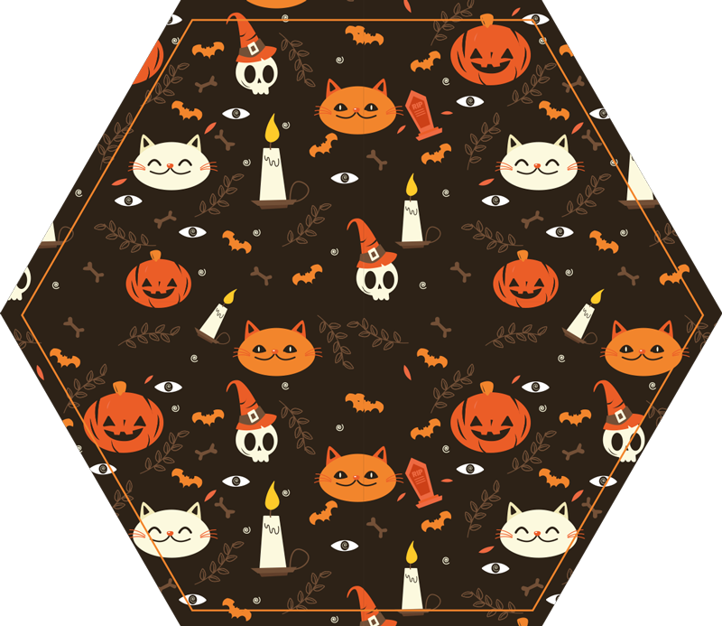Halloween vinyl rug with fun halloween design - TenStickers
