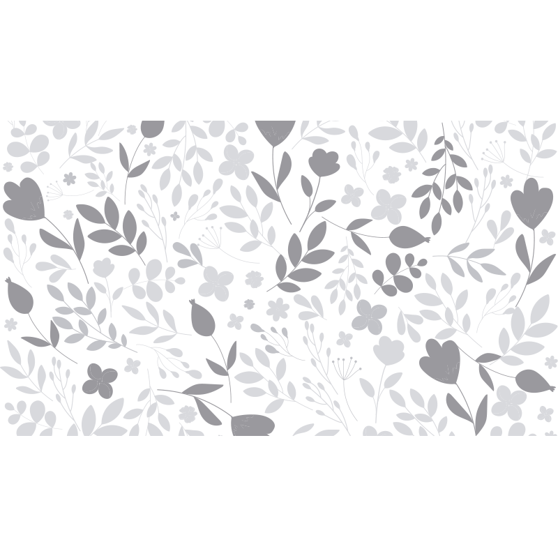 Floral Silhouette vinyl rug flowers - TenStickers