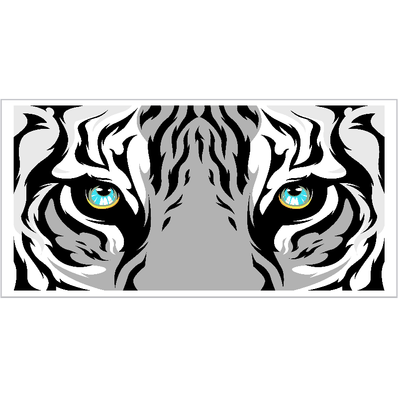 Tiger Gaze Graphic animal print vinyl rug - TenStickers