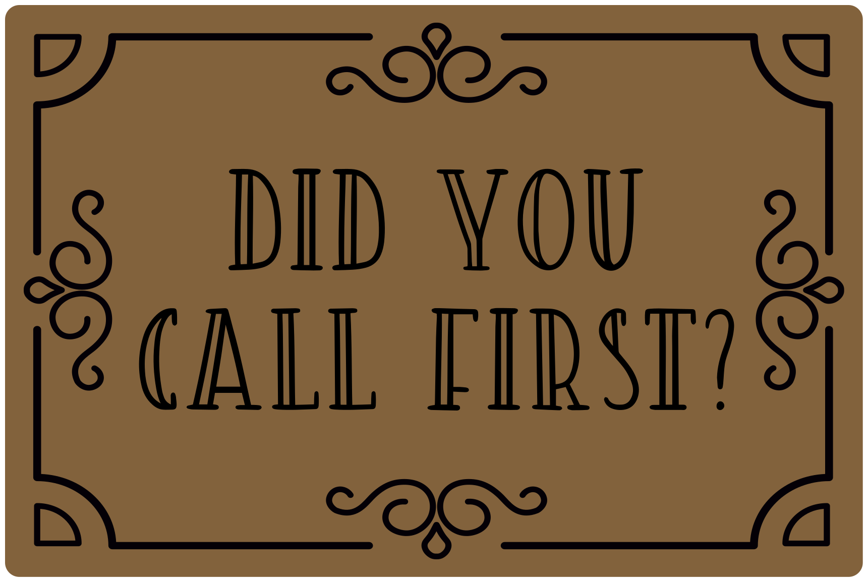 Call First Reminder custom vinyl rug - TenStickers