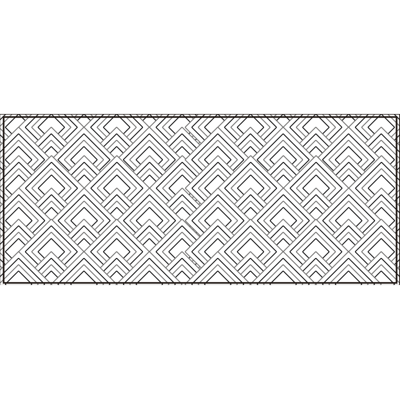 Geometric vinyl rug with maze pattern - TenStickers