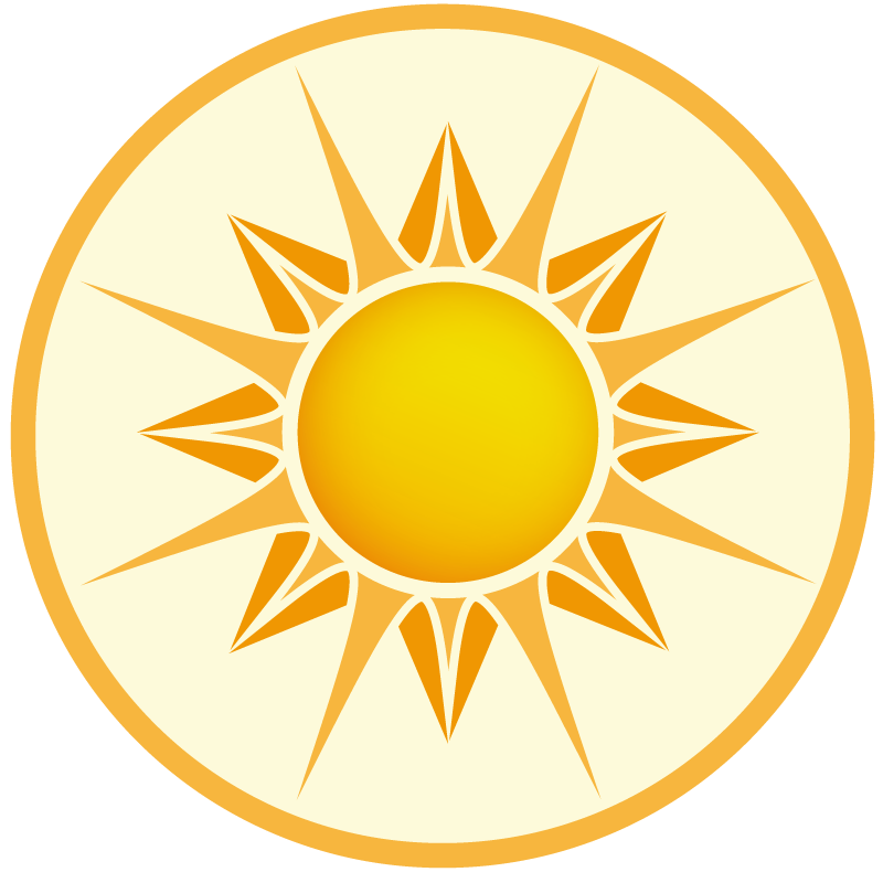 Sunny Emblem Circle vinyl rug - TenStickers