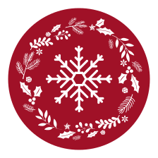 Seasonal Snowflake christmas vinyl rug - TenStickers
