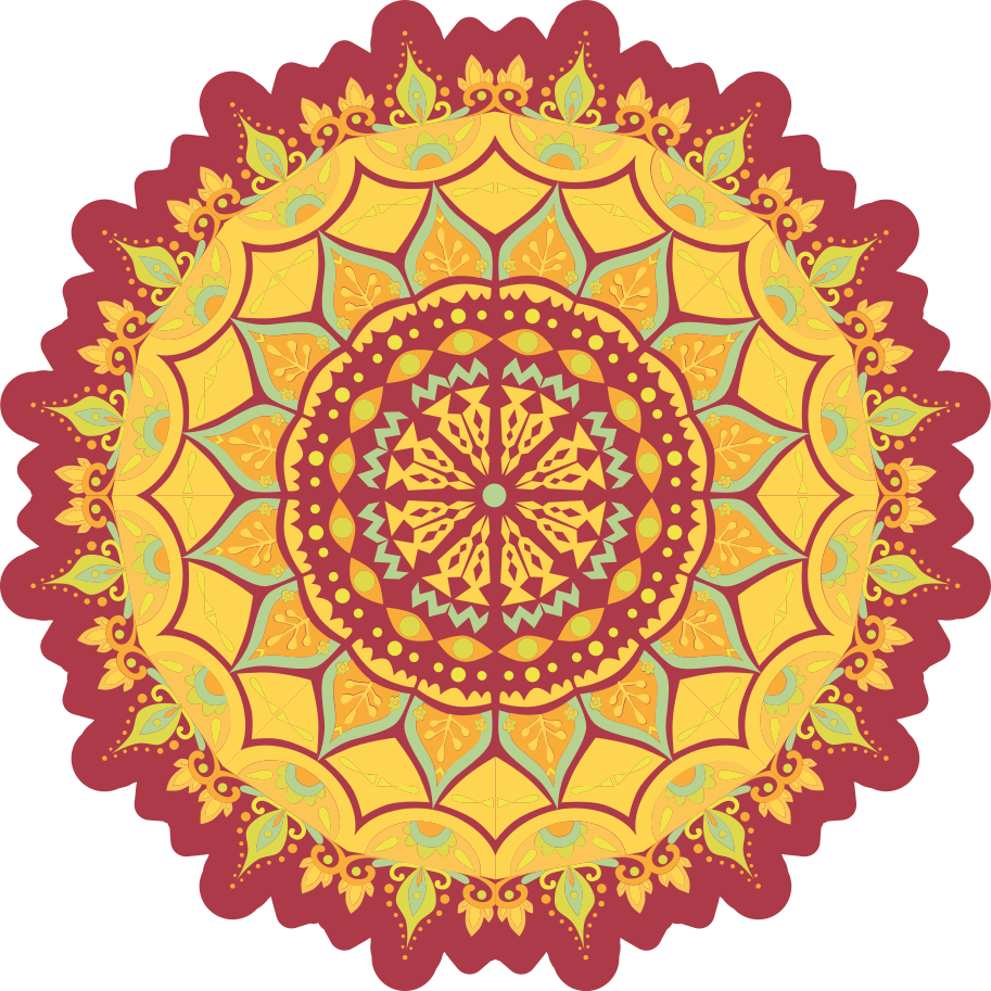 Mandala vinyl rug for mandala floor art - TenStickers