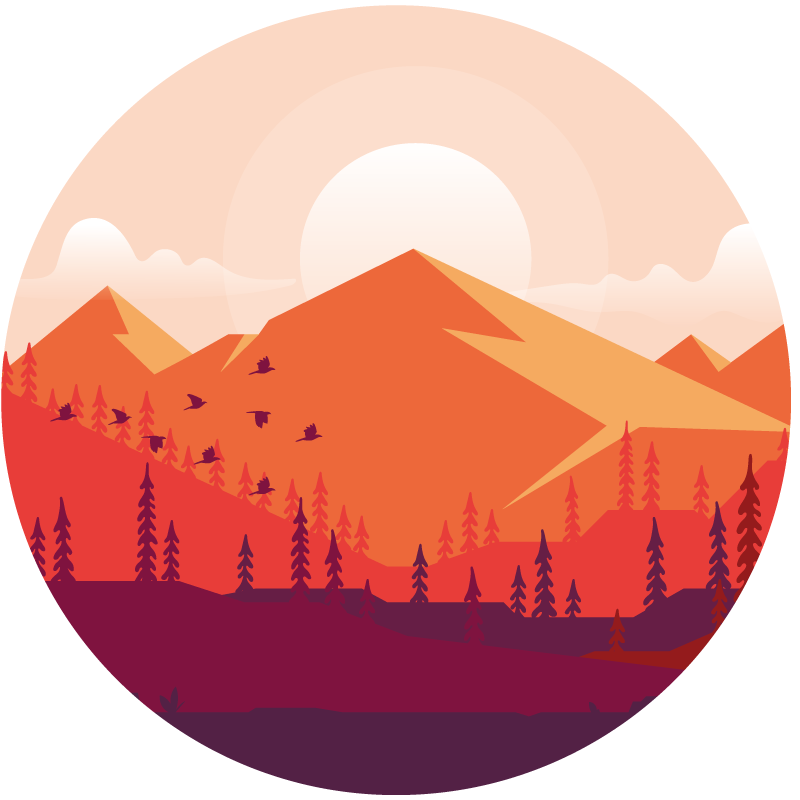 Mountainous Landscape texture vinyl rug - TenStickers