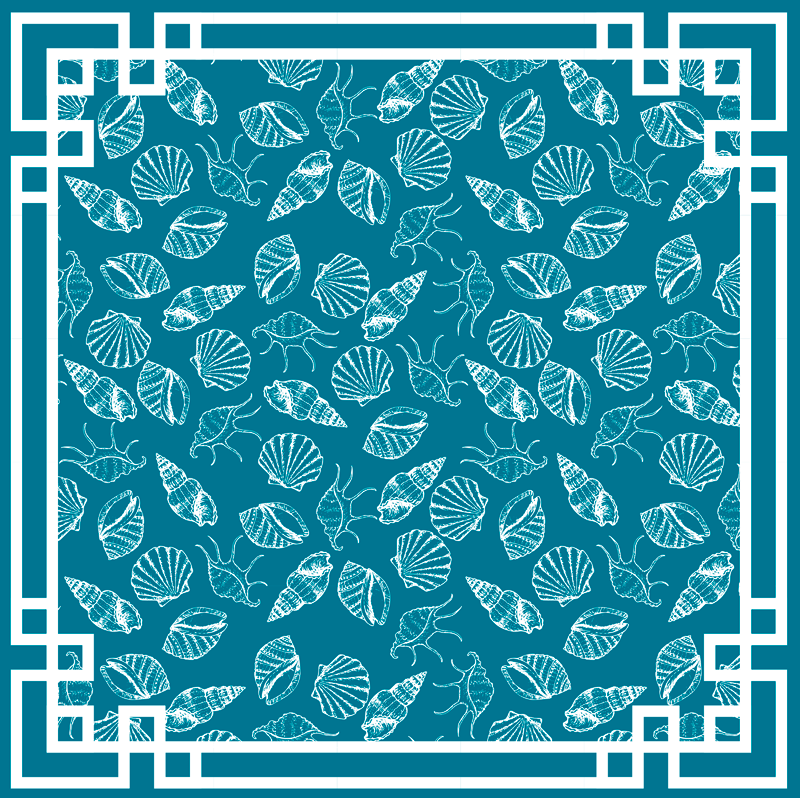 Seashell animals animal rug - TenStickers