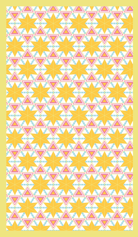 Geometric Kiss vintage rug - TenStickers