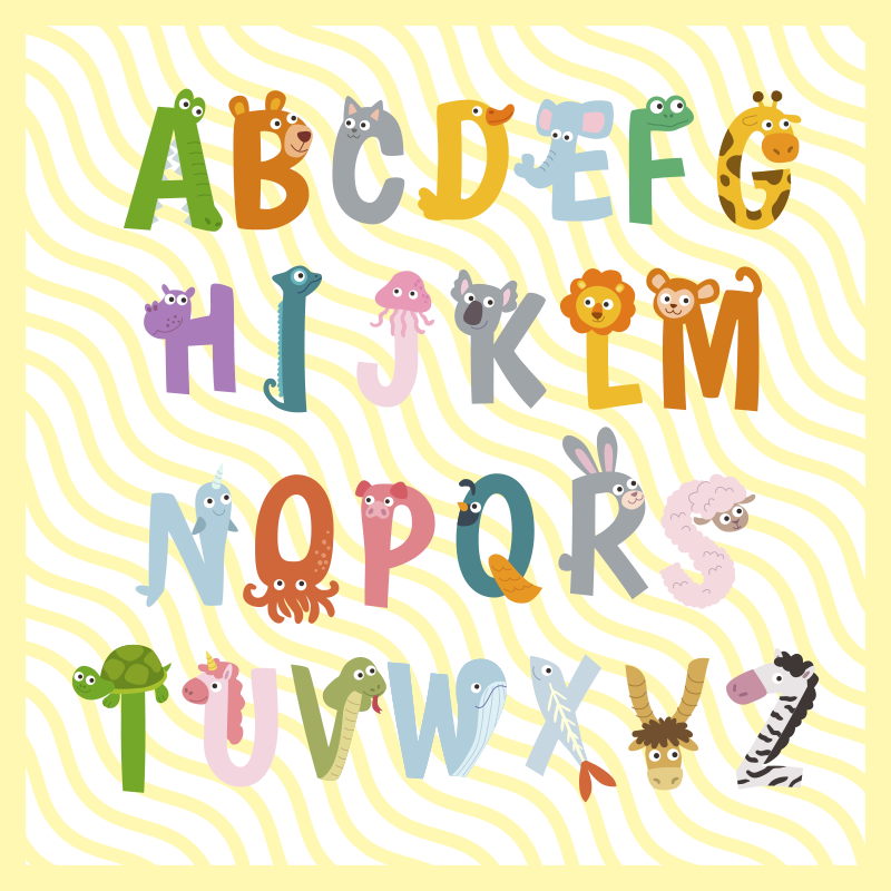 Alphabet playtime alphabet vinyl rug - TenStickers