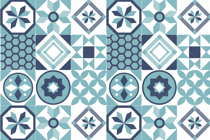 Mosaic vinyl rug mosaic tile inspiration - TenStickers