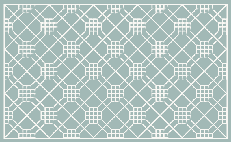Tile vinyl rug geometric tile symmetry - TenStickers