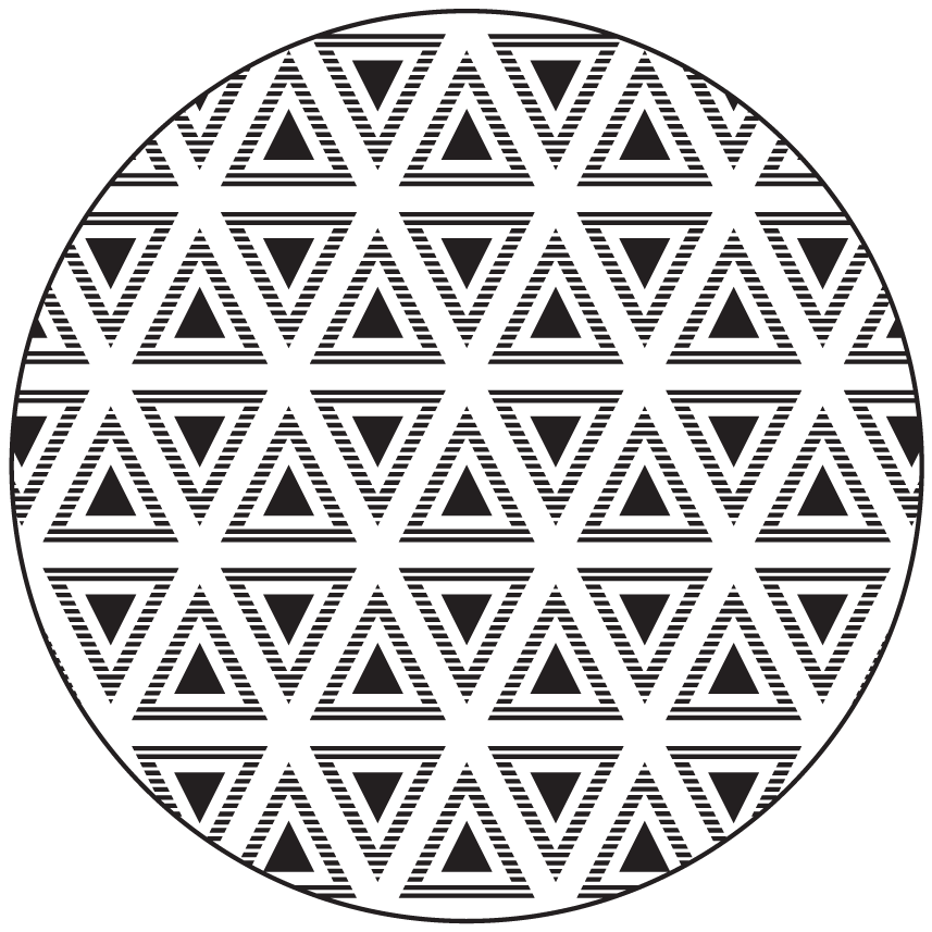 Geometric vinyl rug in triangular design - TenStickers