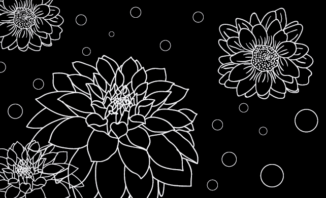 Abstract Flowers floral rug - TenStickers